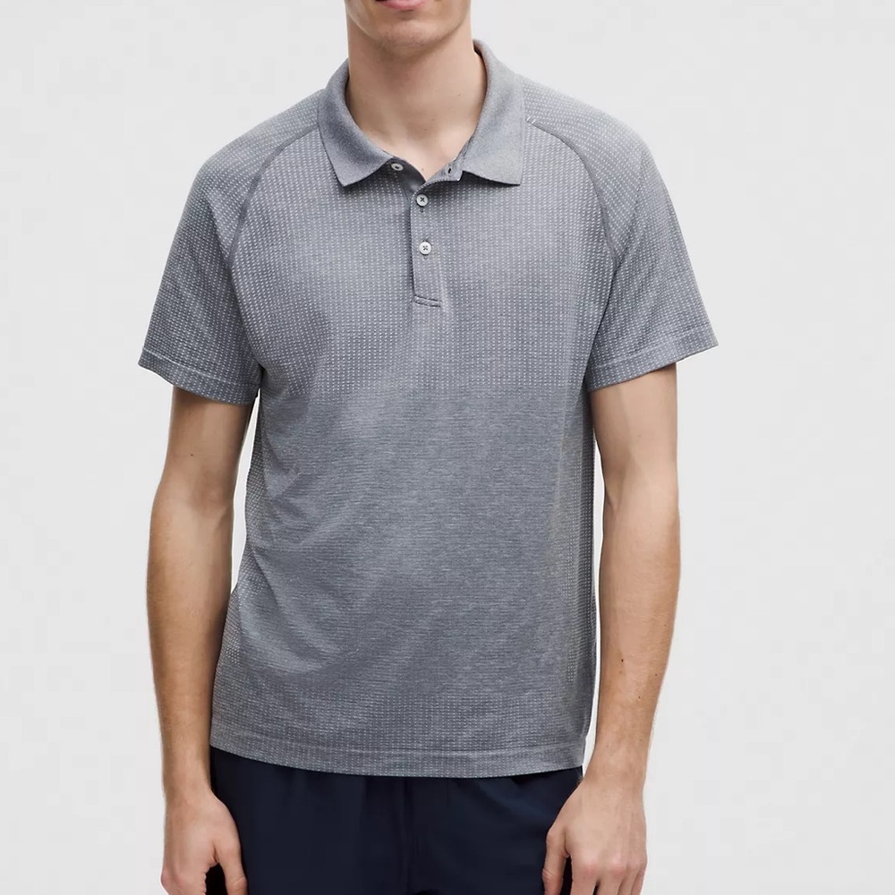 Lululemon Mens Metal Vent Tech Polo Shirt Grey